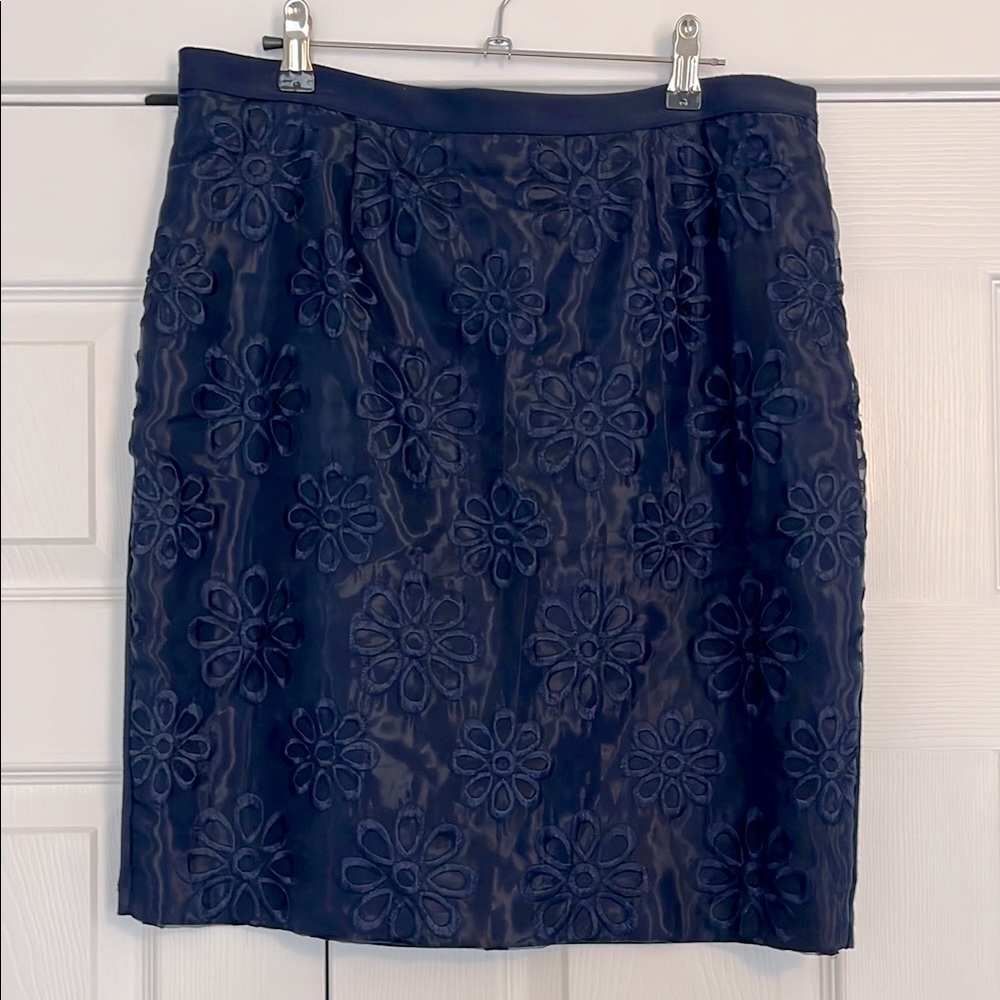 Sunny Leigh Navy Floral Pencil Skirt